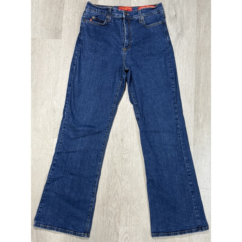 NYDJ Bootcut Jeans Petite 6P Dark Wash Lift Tuck Stretch Made in USA Blue 26x30